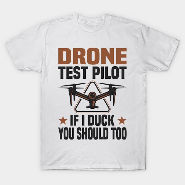 Drone Pilot FPV Quadcopter Racing Drone Flying T-Shirt by Jackys Design Room